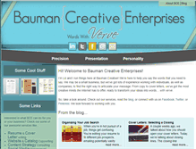 Tablet Screenshot of baumancreative.com